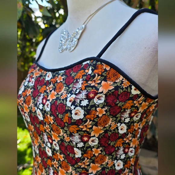 Lucky Bird Vintage Floral Maxi Colorful Sundress - Picture 4 of 9